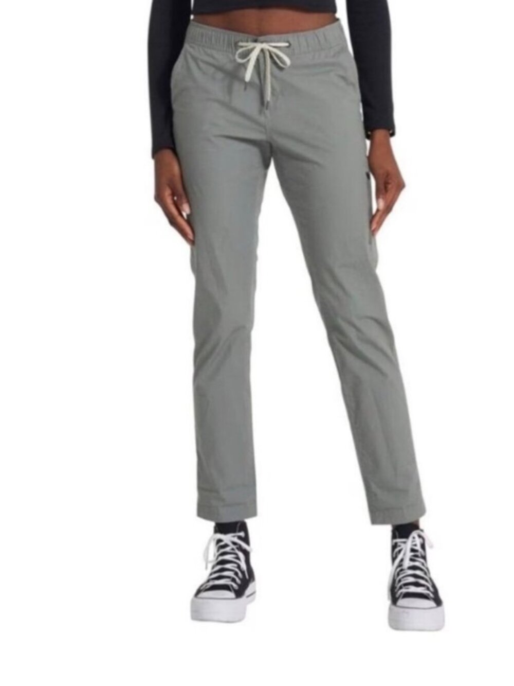 Vuori Ripstop Pants VW401 Women’s Drawstring Elastic Waist Size Med Stormy